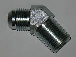Male JIC X Male NPT 45 Deg Elbow